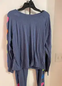 pj salvage set size L rainbow hearts