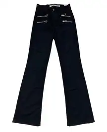 Lovers + Friends - Bailey Flare Moto Jeans in Black