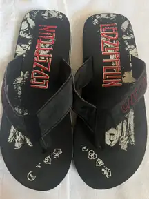 Led Zepplin Stairway to Heaven Style Sandals Black/White Size 11-12