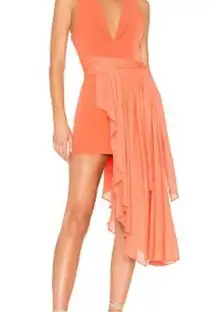 NBD/Revolve Omri Mini Dress in Poppy Orange Elegant Orange Sleeveless Size Large