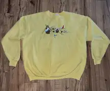 vintage yellow bird sweatshirt