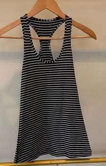 LULULEMON Cool Racerback Parallel Stripe Black White