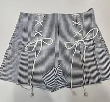 Tularosa Adalina Shorts in Blue & White