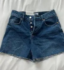 Trendy Regular Waist, Mid length, Denim Shorts