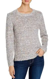 Alison Andrews Multicolored Knit Popcorn Sequined Crewneck Sweater