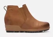 Sorel Evie II Chelsea Boots Waterproof Suede & Leather Camel Brown 7.5