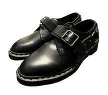 Dr. Martens Doc ‎ Henree Oxford Size 6 Black Derby Harness Buckle Strap Shoes