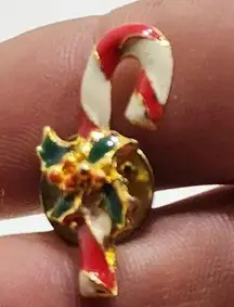 Vtg candy cane Christmas pin