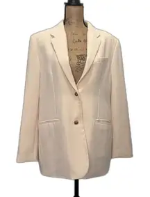 Zara Two Button Front Straight Cut Blazer Peach Pink‎ Office Summer Size Medium