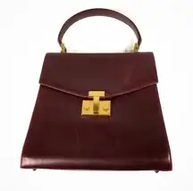 Tiffany & Co. . | Vintage Small Burgundy Leather Handbag Purse