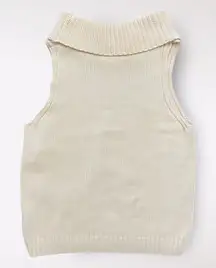 Pants Store Cream Cowl Neck Sleeveless Sweater Vest Womens Size M‎ Comfy Casual