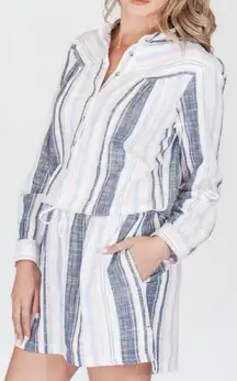 Xirena Emersyn Cotton Dress Horizon Multi Stripes Beach Coastal Mini