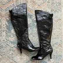 [Isola] Odalia Crinkle Patent Leather Knee High Boots-9.5