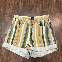 Urban Outfitter High Waist Striped Denim Shorts