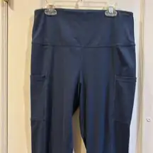 TUFF ATHLETICS BLUE SIZE MEDIUM 2 SIDE POCKETS CAPRI LENGTH