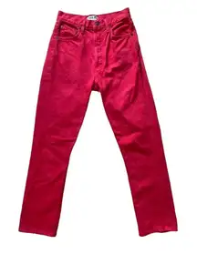 AGOLDE RED JEANS SIZE 24 CUT 42797 STYLE A056-814