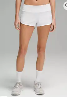 Lululemon Speed Up 2.5" Low-Rise White Shorts 4