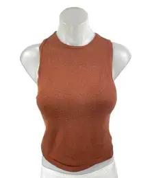 Aritzia Babaton Brown Sleeveless Crew Neck Knit Cami Camisole Tank Top Size S