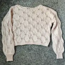 Wild Fable Soft Pink Knit Crew Neck Sweater