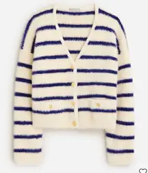 Navy striped lady jacket cardigan