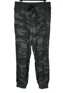 Splendid  Green Camo Print High Rise Sweatpants Jogger Size L