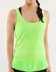 Lululemon Run: Mod Moves Tank in Zippy Green $58 Like new Yoga Athleisure Size 6