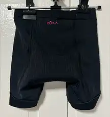 ROKA Tri Compression Bike shorts raw hem 5.5 in built in comfort padding large