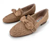 Charles David NWOT Women’s Finite‎ Woven Raffia Loafer Size 7.5M Tan Flats