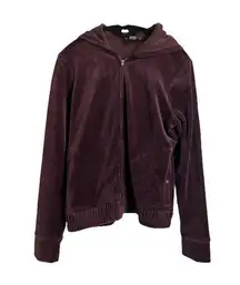 Ann Taylor Loft purple velour hoodie Size Medium