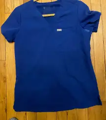 FIGS women's blue Catarina - One-Pocket Scrub Top