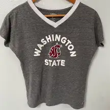 Washington State University League V-neck T-shirt. Size Small.