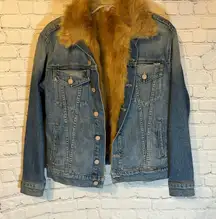 Mother Furry The Trucker Denim Jacket, S