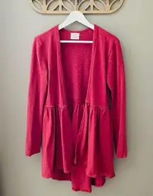 t.la by Anthro. Open Front Cardigan Pink Sz Medium