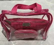 Bebe Cosmetic‎ Makeup Bag Set Clear Pink 3 Pieces