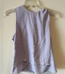 Alice + Olivia purple silk sleeveless top size 4