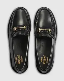 G.H. BASS Womens Shoes Loafers Black Lianna Bit Lug Sole Weejuns Leather 10