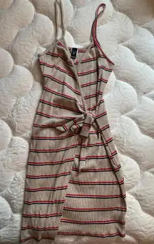 Windsor Nude Striped MIDI Dress