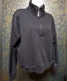 Fabletics Cozy Fleece Black Zip Pullover