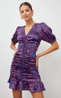 Rails Womens Scarlette Blue Floral Ruched Mini Sheath‎ Dress NWT