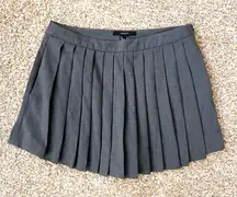 Pleated Mini Skort Grey Skirt with Shorts Size Medium