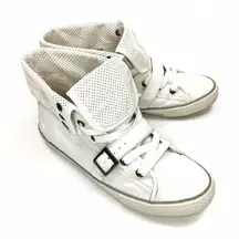 ALDO Offwhite Leather Flipdown Fashion Sneakers Women’s Size 8
