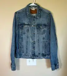 & denim Women's Denim Jacket Long sleeve mid length Medium 100% cotton