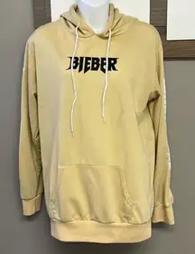 Justin Bieber Tan Purpose World Tour Hoodie with Kangaroo Pocket- Large