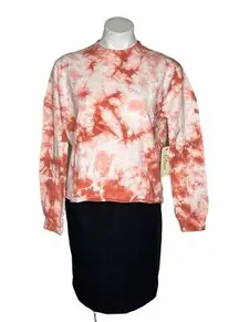 ELAN Tie DyeTop Long Sleeve Crew Neck Boxy Sweatshirt Womens Size Small NEW NWT