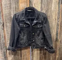 Black free people denim jacket 