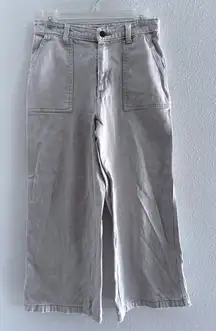 Universal Thread Jeans Womens Size 26 Wide Leg Crop Gray Festival Boho‎ Capsule