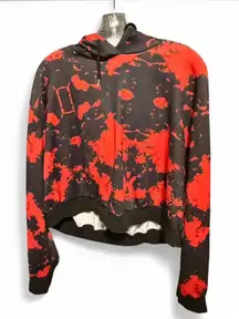 SHEIN Curve Red and Black Splatter Hoodie