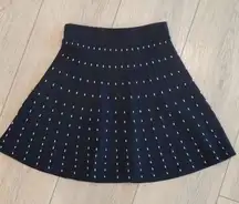 ZARA New  Knit Dot Mini Skirt Size XS