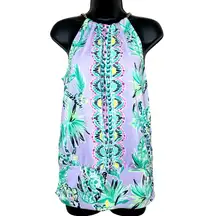 Lilly Pulitzer Women’s Bowen Halter Swim Top Multicolored Size Small