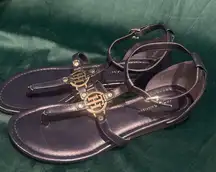 Tommy Hilfiger navy Sandals with Gold Details